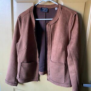 Tahari short jacket- soft suede XL